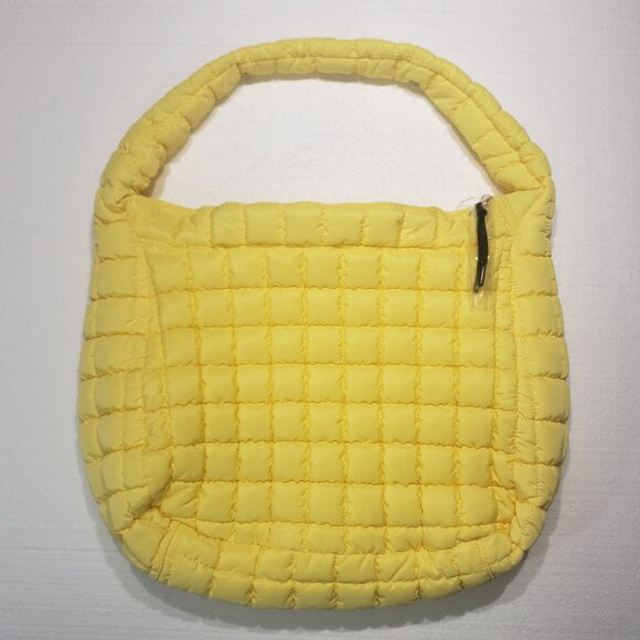 Free People Movement Women's Quilted Carryall in Sour Citrus NWT - Picture 3 of 8